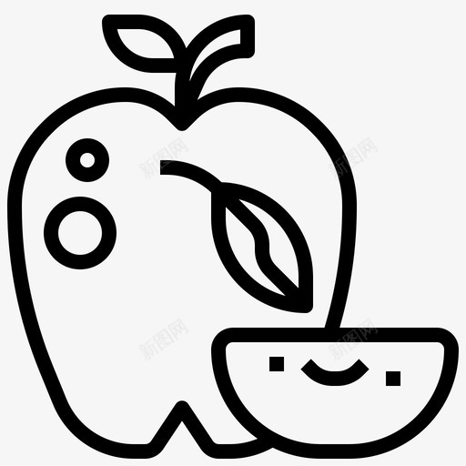 苹果减肥食品水果图标svg_新图网 https://ixintu.com 减肥食品 水果 水果和蔬菜 素食 苹果