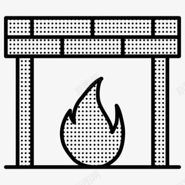 烟囱火火场图标图标