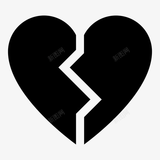 心破碎的心不喜欢图标svg_新图网 https://ixintu.com 不喜欢 伤害 心 爱 爱的心 破碎的心