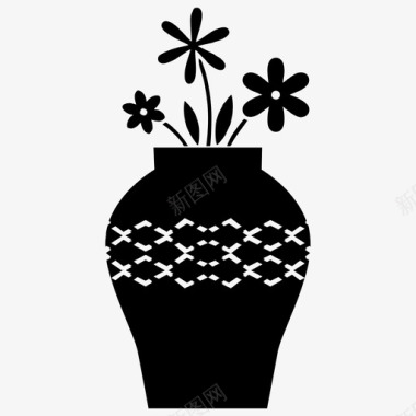 花瓶装饰品花图标图标