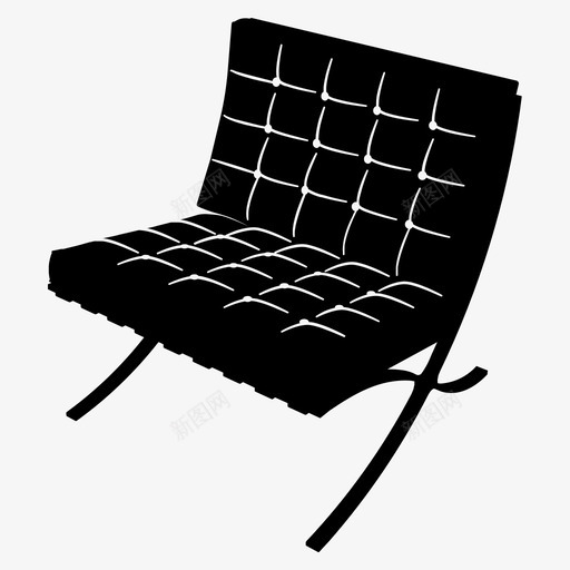 巴塞罗那椅子埃姆斯小丘图标svg_新图网 https://ixintu.com 中世纪设计师椅子 埃姆斯 小丘 巴塞罗那椅子 躺椅