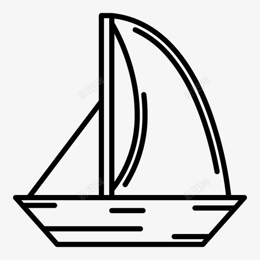 帆船航海旅行图标svg_新图网 https://ixintu.com 冒险 帆船 旅行 航海