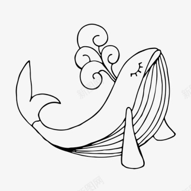 鲸鱼动物自然图标图标