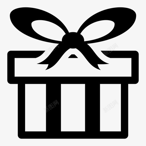 礼品盒心形心形盒图标svg_新图网 https://ixintu.com ui03基本款 心形 心形盒 情人节 礼品盒 礼物