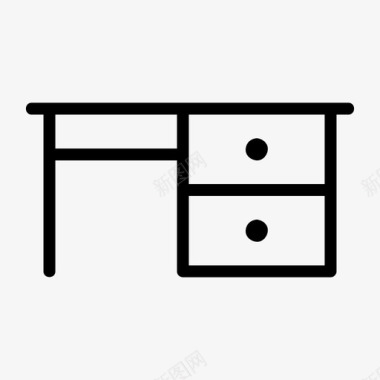 书桌箱子抽屉图标图标