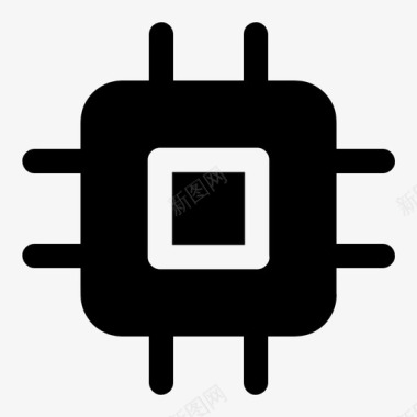芯片cpu电子设备图标图标