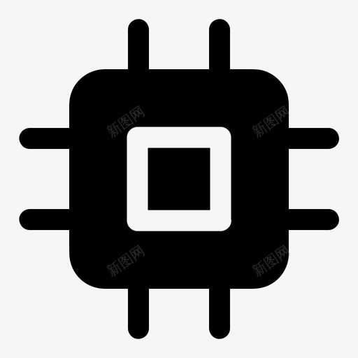 芯片cpu电子设备图标svg_新图网 https://ixintu.com cpu 各种尺寸的基本图标 处理器 电子设备 硬件 芯片