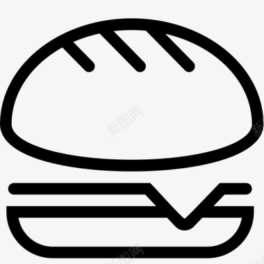 芝士汉堡快餐垃圾食品图标图标