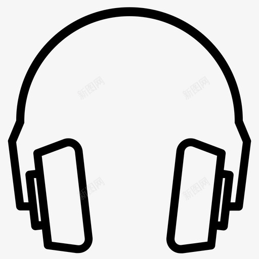 耳机听音乐图标svg_新图网 https://ixintu.com 听 声音 耳机 设备 音乐