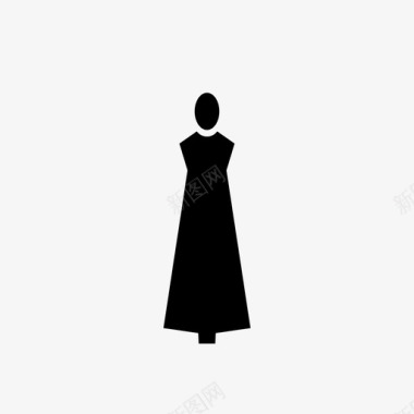 女性连衣裙时尚图标图标