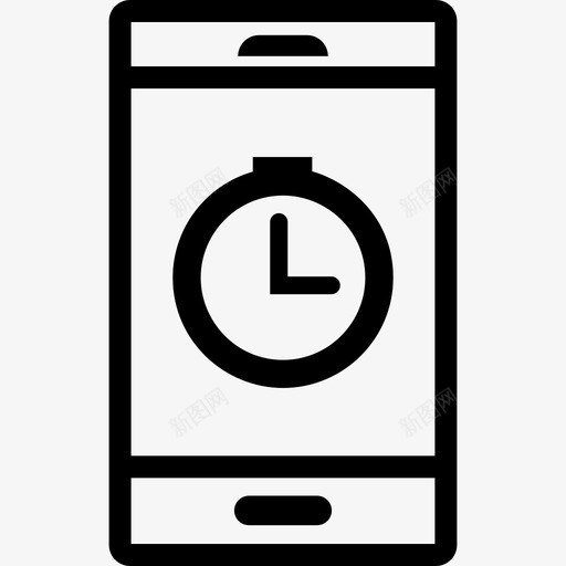 时间闹钟时钟图标svg_新图网 https://ixintu.com 手机 时钟 时间 智能手机 智能手机套装 闹钟