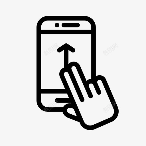 向上滑动两个手指手势手图标svg_新图网 https://ixintu.com 向上滑动两个手指 手 手势 智能手机 智能手机上的手势
