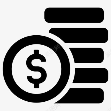 银行业务现金美元图标图标