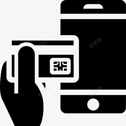 智能手机购物购买信用卡图标svg_新图网 https://ixintu.com 信用卡 在线购物字形 塑料 智能手机购物 移动 购买
