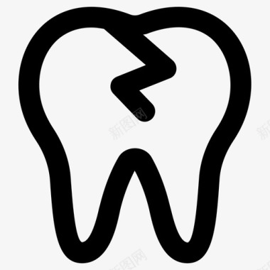 牙齿医疗蛀牙图标图标