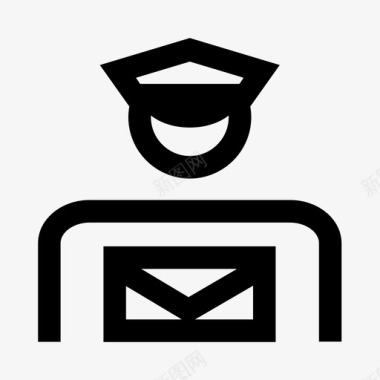 邮递员信使邮局图标图标