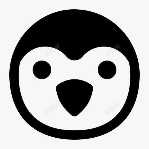 企鹅动物紫檀图标svg_新图网 https://ixintu.com 企鹅 动物 紫檀 脸 跳跃图标动物字形 雪 鸟