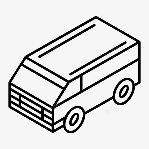 货车送货车小型货车图标svg_新图网 https://ixintu.com 卡车 小型货车 货车 运输车 送货车