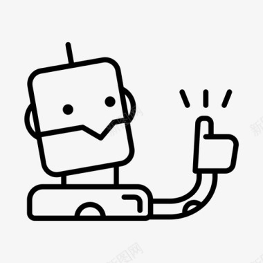 像人工智能机器人人工智能机器人竖起大拇指图标图标