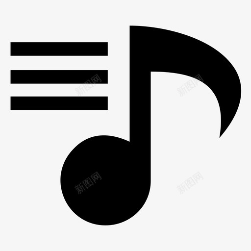 音乐旋律音符图标svg_新图网 https://ixintu.com 旋律 歌曲 音乐 音乐播放列表 音符