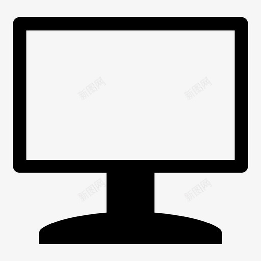 台式机电脑显示器图标svg_新图网 https://ixintu.com 台式机 商务办公室 屏幕 显示器 电脑 电视
