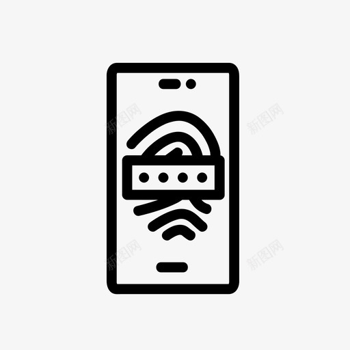 密码指纹指纹识别技术图标svg_新图网 https://ixintu.com 密码指纹 技术 指纹识别