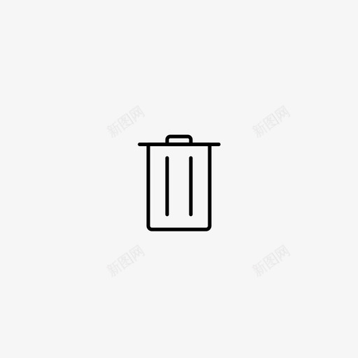 垃圾桶篮子删除图标svg_新图网 https://ixintu.com 删除 垃圾桶 用户界面基础图标 篮子