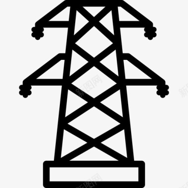 电杆电力铁塔图标图标