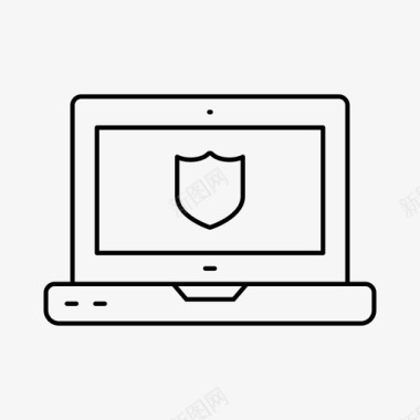安全笔记本电脑保护图标图标