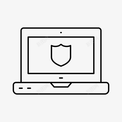 安全笔记本电脑保护图标svg_新图网 https://ixintu.com 保护 安全 笔记本电脑 笔记本电脑薄 防护