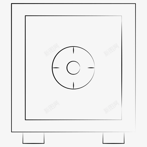 银行金库手绘业务管理图标svg_新图网 https://ixintu.com 手绘业务管理 金库 银行