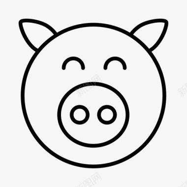 猪农业乡村图标图标