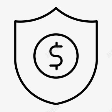 货币保护商业金融图标图标