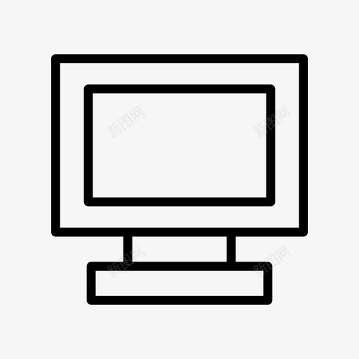 显示器计算机个人电脑图标svg_新图网 https://ixintu.com 个人电脑 显示器 计算机