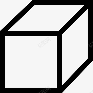 长方体立方体尺寸图标图标