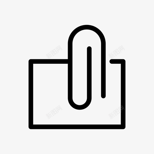 回形针提醒器弹簧卡子图标svg_新图网 https://ixintu.com 别针 回形针 弹簧卡子 提醒器