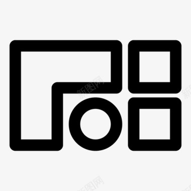 输入箭头方框图标图标