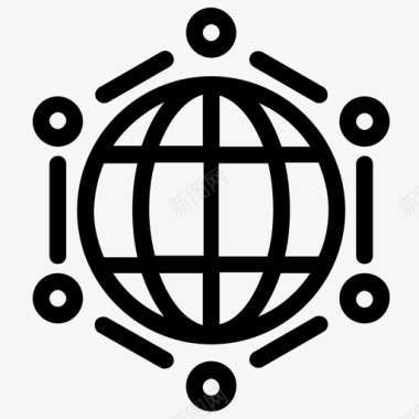 世界通讯地球图标图标
