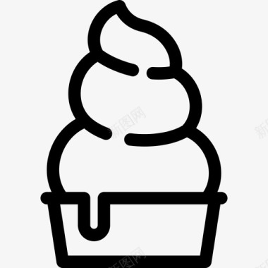 冷冻酸奶糖果直系图标图标
