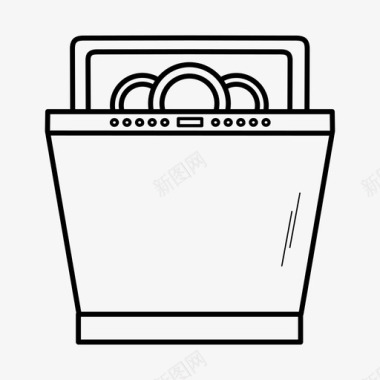 洗碗机电器家用电器图标图标