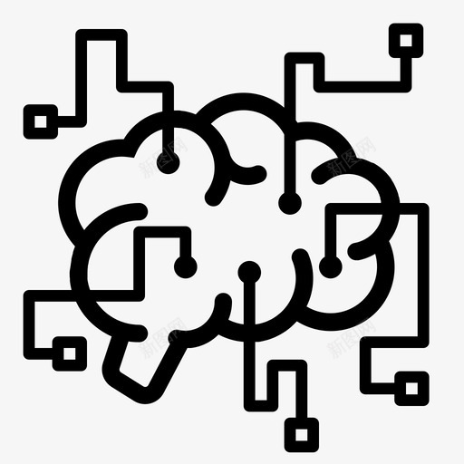复杂思维抽象大脑图标svg_新图网 https://ixintu.com 创业 复杂思维 大脑 批判性 抽象 知识