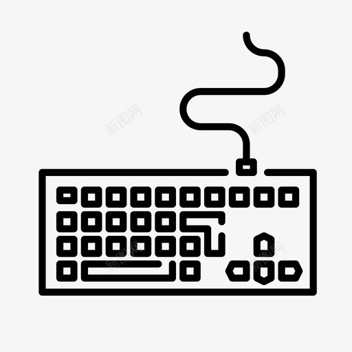 键盘电脑按键图标svg_新图网 https://ixintu.com 打字 按键 电子竞技 电脑 键盘