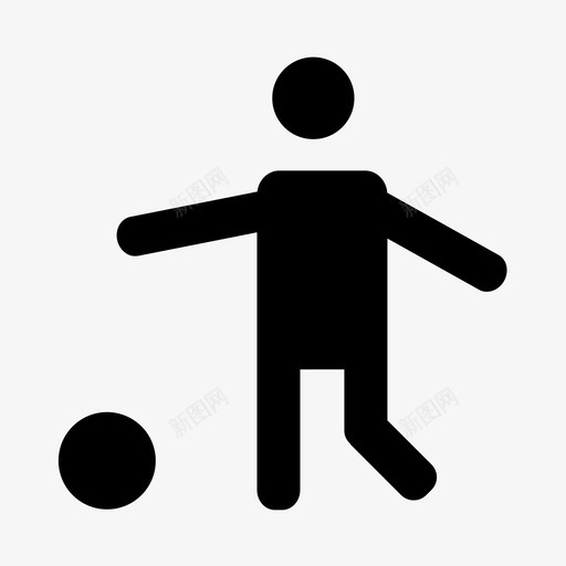 足球运动员比赛足球图标svg_新图网 https://ixintu.com 体育 材料设计人员 比赛 足球 足球运动员