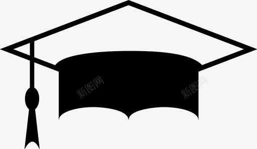毕业帽帽子教育图标svg_新图网 https://ixintu.com 学校 帽子 摩托纸板 教育 毕业帽