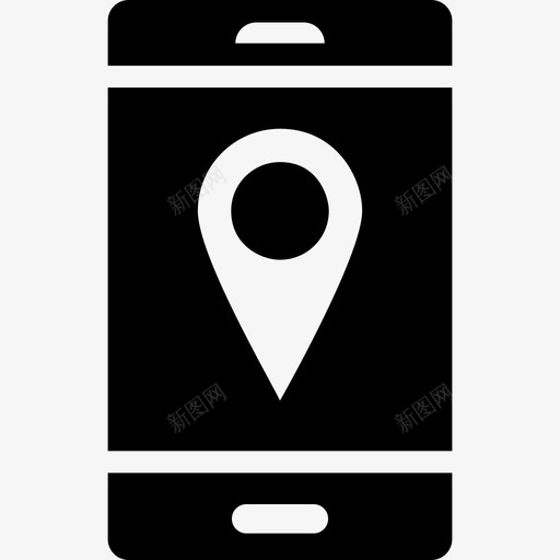 地图pingps位置图标svg_新图网 https://ixintu.com gps 位置 地图pin 智能手机 智能手机字形