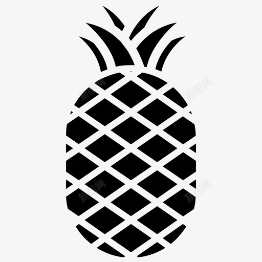 菠萝水果果汁图标svg_新图网 https://ixintu.com 果汁 水果 热带 菠萝