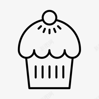 纸杯蛋糕甜点食物图标图标