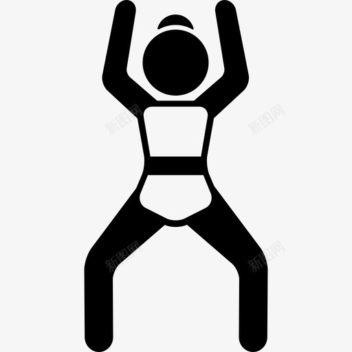 举臂姿势运动瑜伽图标svg_新图网 https://ixintu.com 举臂姿势 瑜伽 运动