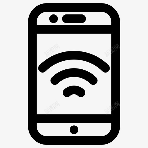 wifi应用程序连接图标svg_新图网 https://ixintu.com wifi 应用程序 电话 移动 移动应用程序 连接