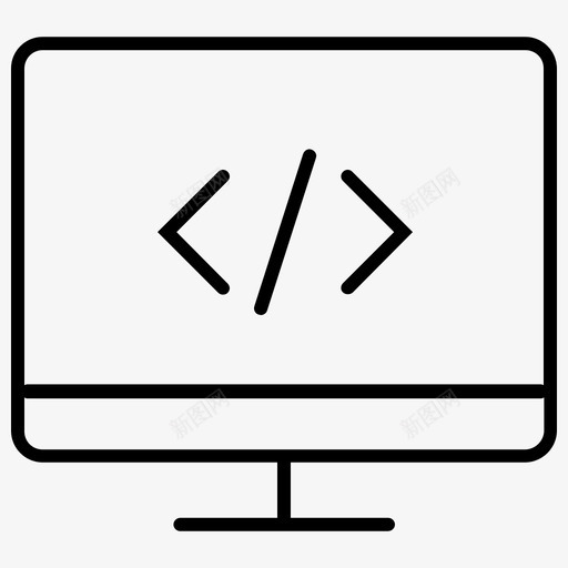 编码开发图标svg_新图网 https://ixintu.com 可用性测试 开发 接口 编码 编程 网络代码 设计